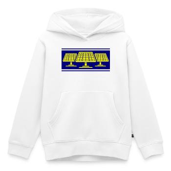 Solar photovoltaic panels - Kids Premium Organic Hoodie - white - Front - AI Model Kid Female (0cm)