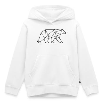 Polygone d’ours - Sweat Premium à capuche enfant bio - blanc - Devant - AI Model Kid Female (0cm)