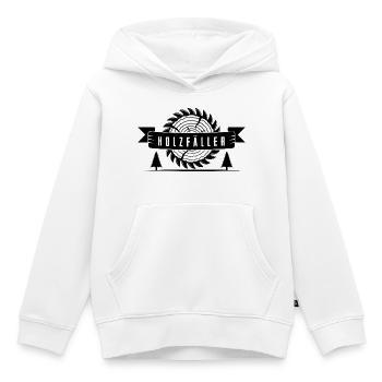 lumberjack - Kids Premium Organic Hoodie - white - Front - AI Model Kid Female (0cm)