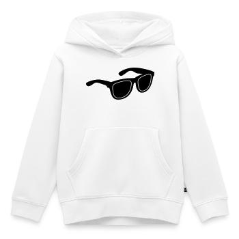 Lunettes de soleil - Sweat Premium à capuche enfant bio - blanc - Devant - AI Model Kid Female (0cm)