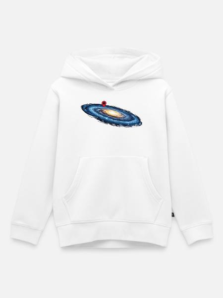 Milchstraßen-Ortsstift Weltraumgalaxie - Kinder Premium Organic Hoodie - Weiß