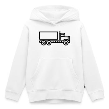 Lkw - Kinder Premium Organic Hoodie - Weiß - Vorne - AI Model Kid Female (0cm)
