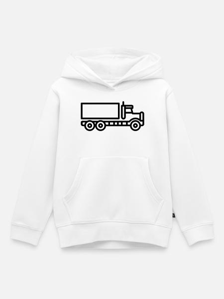 Lkw - Kinder Premium Organic Hoodie - Weiß