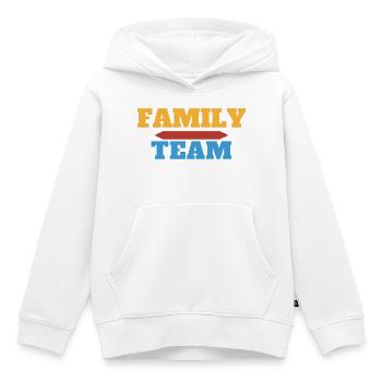 Family Team - Matching Familie - Kids Premium Organic Hoodie - white - Front - AI Model Kid Female (0cm)