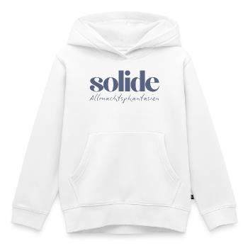 Solide Allmachtsphantasien – witzige Typographie - Kinder Premium Organic Hoodie - Weiß - Vorne - AI Model Kid Female (0cm)