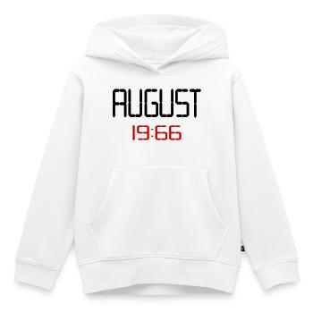 60. Geburtstag August 1966 - Kinder Premium Organic Hoodie - Weiß - Vorne - AI Model Kid Female (0cm)