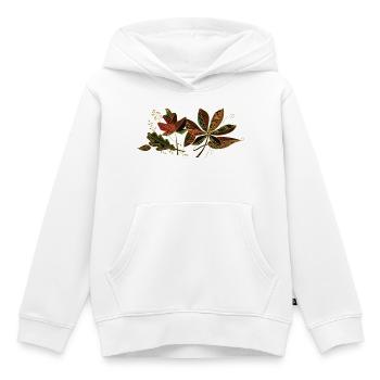 Blätter - Kinder Premium Organic Hoodie - Weiß - Vorne - AI Model Kid Female (0cm)