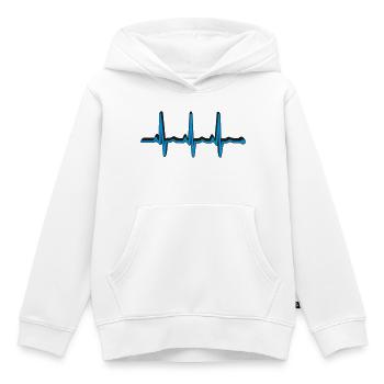 frequenz herzschlag - Kinder Premium Organic Hoodie - Weiß - Vorne - AI Model Kid Female (0cm)