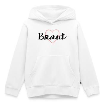 Braut Herz Herzmotiv Junggesellenabschied - Kinder Premium Organic Hoodie - Weiß - Vorne - AI Model Kid Female (0cm)