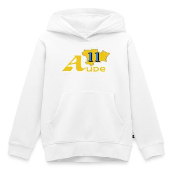 Aude - Kinder Premium Organic Hoodie - Weiß - Vorne - AI Model Kid Female (0cm)