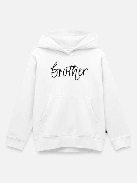 brother - Kinder Premium Organic Hoodie - Weiß