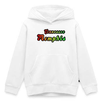 Memphis Tennessee Regenbogen Design - Kinder Premium Organic Hoodie - Weiß - Vorne - AI Model Kid Female (0cm)