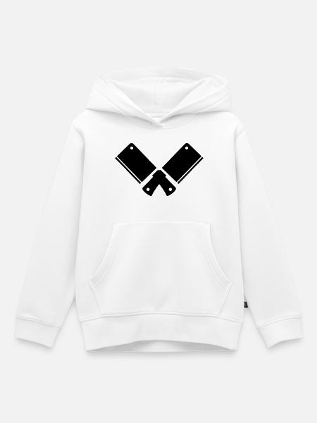 Hackmesser - Kinder Premium Organic Hoodie - Weiß