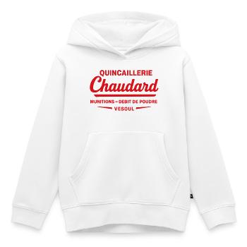 7th Company - Kids Premium Organic Hoodie - white - Front - AI Model Kid Female (0cm)