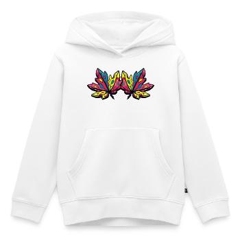 Blatt Herbstlich Ahorn Laub - Kinder Premium Organic Hoodie - Weiß - Vorne - AI Model Kid Female (0cm)