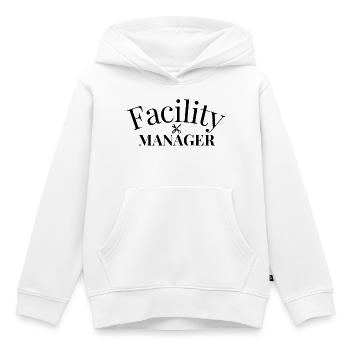 Gestionnaire d’installations - Sweat Premium à capuche enfant bio - blanc - Devant - AI Model Kid Female (0cm)