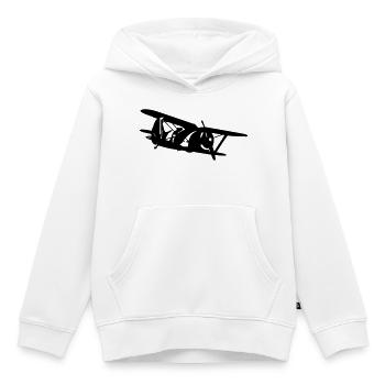 Biplan i-153 - Sweat Premium à capuche enfant bio - blanc - Devant - AI Model Kid Female (0cm)