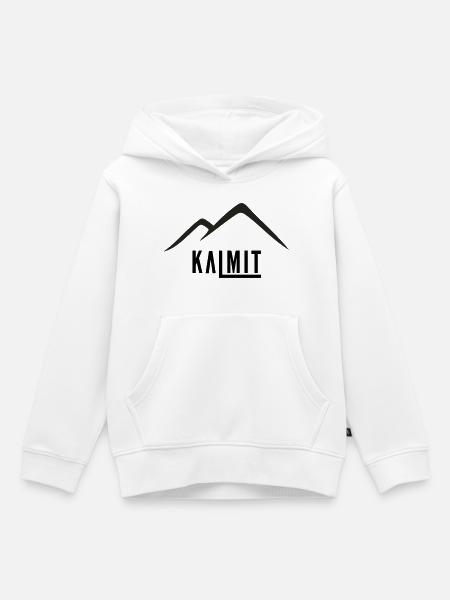 Bergsilhouette Minimaler Gipfel - Kinder Premium Organic Hoodie - Weiß