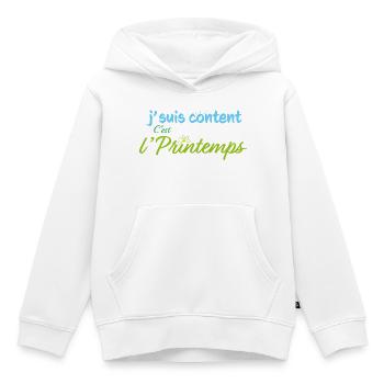 Es ist Frühling - Kinder Premium Organic Hoodie - Weiß - Vorne - AI Model Kid Female (0cm)