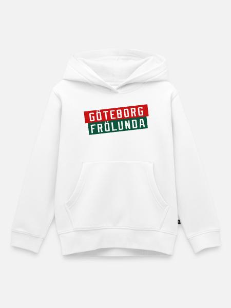 Göteborg Frölunda Farbblock-Logo - Kinder Premium Organic Hoodie - Weiß