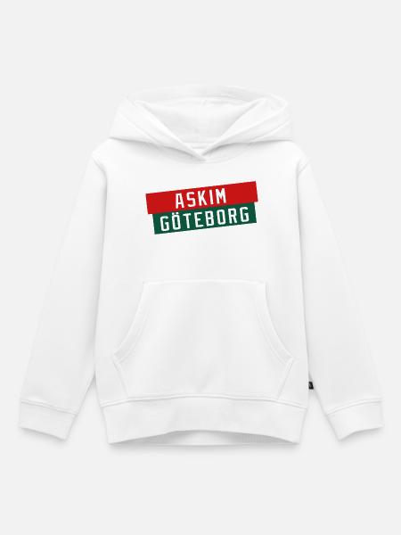 Askim Göteborg Farbblock-Logo - Kinder Premium Organic Hoodie - Weiß