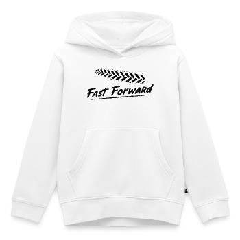 Agriculture Champ de pneus cloutés Avance rapide - Sweat Premium à capuche enfant bio - blanc - Devant - AI Model Kid Female (0cm)