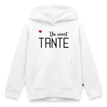 Du wirst Tante - Kinder Premium Organic Hoodie - Weiß - Vorne - AI Model Kid Female (0cm)