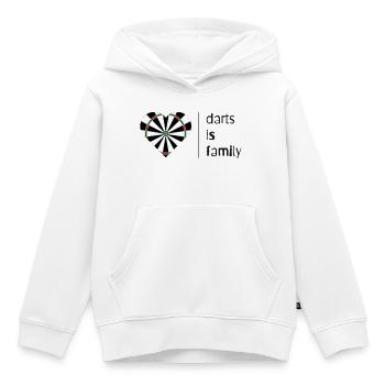 Darts is family (dark) - Kinder Premium Organic Hoodie - Weiß - Vorne - AI Model Kid Female (0cm)