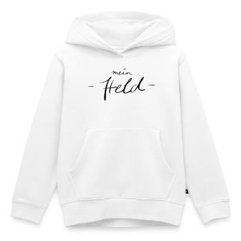 mein Held - Kinder Premium Organic Hoodie - Weiß - Vorne - AI Model Kid Female (0cm)