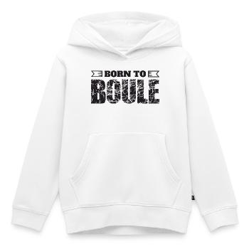 Né à Boule! Boule balls pour boules pour boules - Sweat Premium à capuche enfant bio - blanc - Devant - AI Model Kid Female (0cm)