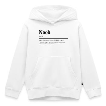 Définition humoristique du Noob' Gamer - Sweat Premium à capuche enfant bio - blanc - Devant - AI Model Kid Female (0cm)