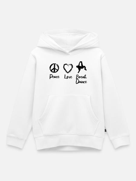 Breakdancer Liebe - Kinder Premium Organic Hoodie - Weiß