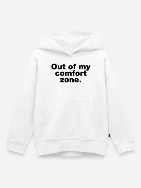 Außerhalb meiner Komfortzone - Kinder Premium Organic Hoodie - Weiß