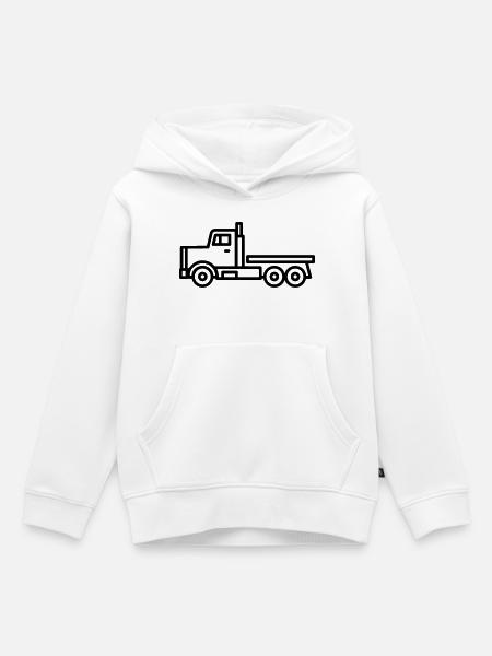 Lkw - Kinder Premium Organic Hoodie - Weiß