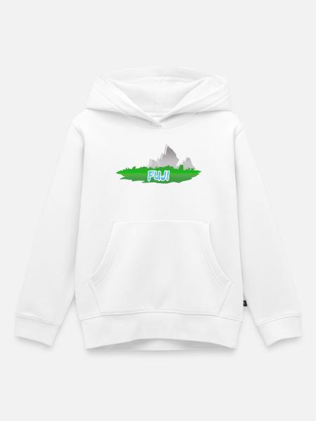 Fuji als Berg - Kinder Premium Organic Hoodie - Weiß