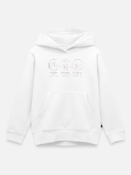Verstehen Verbinden Verändern - Kinder Premium Organic Hoodie - Weiß