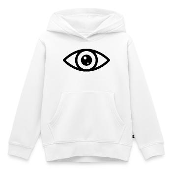 Augensilhouette - Kinder Premium Organic Hoodie - Weiß - Vorne - AI Model Kid Female (0cm)