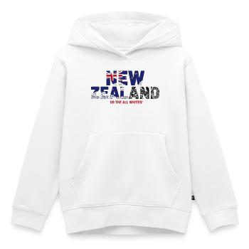 Nouvelle-Zélande - Nouvelle-Zélande - modèle de t-shirt - Sweat Premium à capuche enfant bio - blanc - Devant - AI Model Kid Female (0cm)