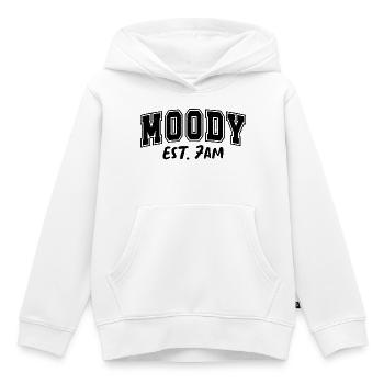 Moody Morning Est. 7am Geschenk Launisch - Kinder Premium Organic Hoodie - Weiß - Vorne - AI Model Kid Female (0cm)