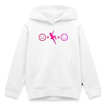 Les alpinistes et les grimpeurs s’accordent ensemble - Sweat Premium à capuche enfant bio - blanc - Devant - AI Model Kid Female (0cm)