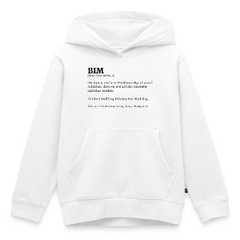 BIM Definition T-Shirt Architekt Bauingenieur - Kinder Premium Organic Hoodie - Weiß - Vorne - AI Model Kid Female (0cm)
