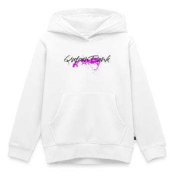 Pinker Farbklecks - Quoten Punk Statement - Kinder Premium Organic Hoodie - Weiß - Vorne - AI Model Kid Female (0cm)