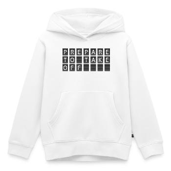 Bereit zum Abflug - Kinder Premium Organic Hoodie - Weiß - Vorne - AI Model Kid Female (0cm)