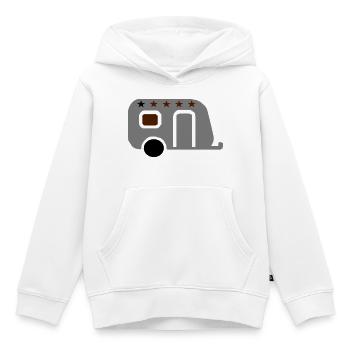 caravane - Sweat Premium à capuche enfant bio - blanc - Devant - AI Model Kid Female (0cm)