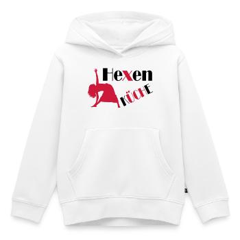 cuire à feu - Sweat Premium à capuche enfant bio - blanc - Devant - AI Model Kid Female (0cm)