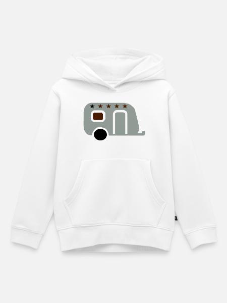 campen - Kinder Premium Organic Hoodie - Weiß