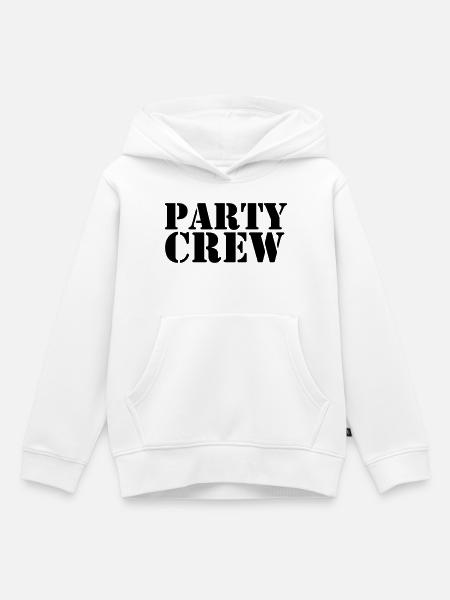 Party Crew - Kinder Premium Organic Hoodie - Weiß