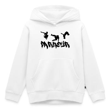 Parkour - Kinder Premium Organic Hoodie - Weiß - Vorne - AI Model Kid Female (0cm)