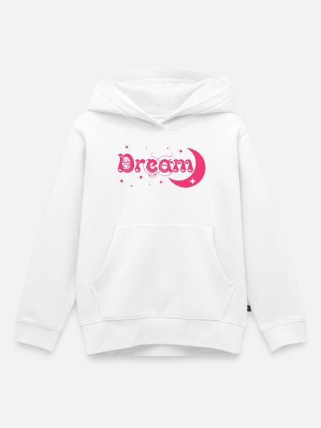 Dream / Traum - Kinder Premium Organic Hoodie - Weiß
