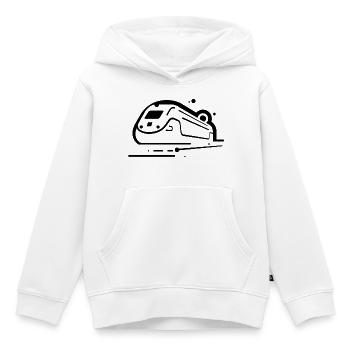 Train Comic Style - Kids Premium Organic Hoodie - white - Front - AI Model Kid Female (0cm)